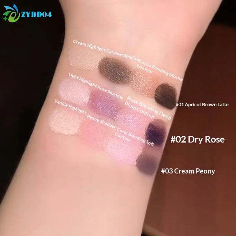 ● 1 Stück Cappuvini Matte Velvet Lidschatten-Palette 4 Farben mit Eyeliner, Highlighter und Kontur, Beauty-Kosmetik Augen-Make-up-Set