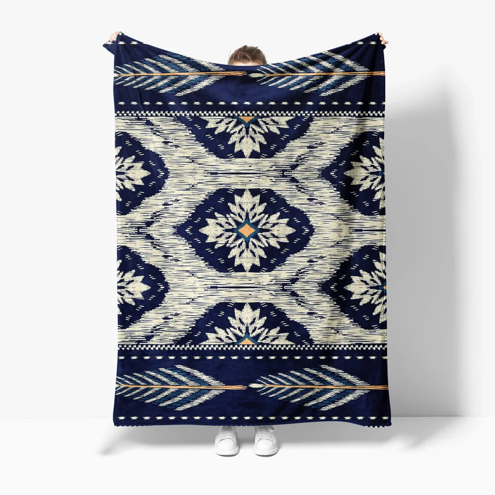 Boho Ethnic Kilim Style Cotton Blanket Throw Rug Nordic Geometric Pattern Sofa Bed Decorative Throw Blanket