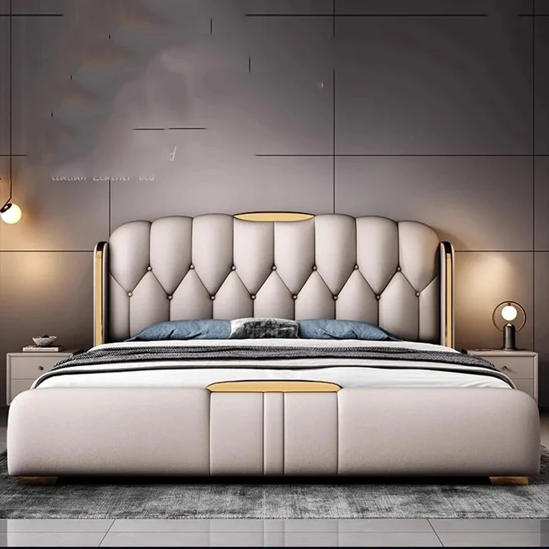 Cheap Cheap Waterproof Double Bed High End Storage White Modern Queen Beds Upholstered Leather European Lozko Sypialniane Furniture - Aliexpress Deal