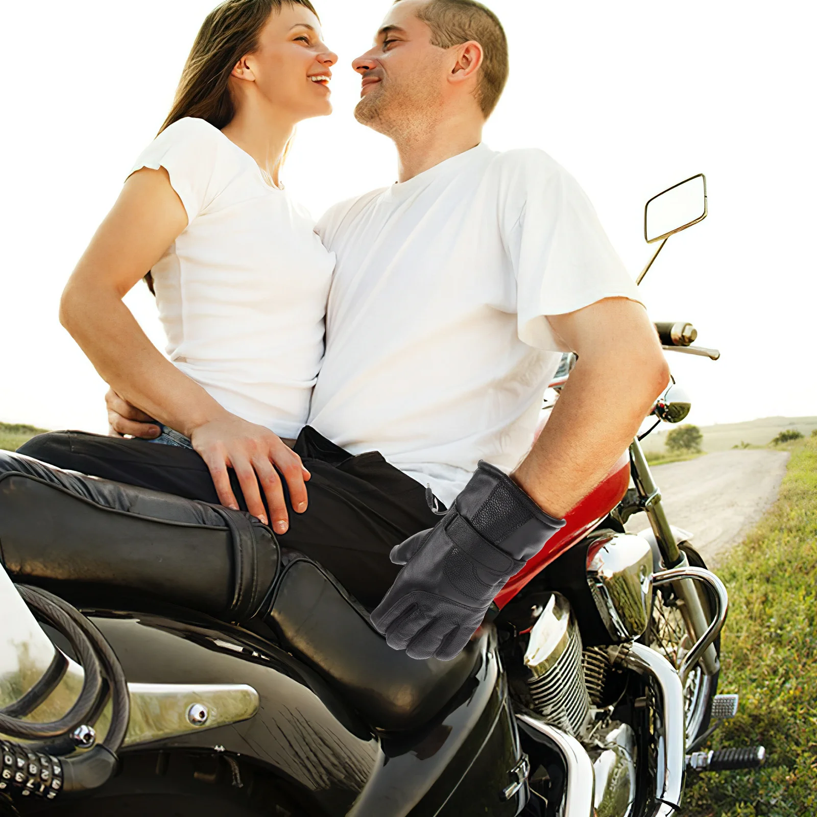 تدفئة حرارية للدراجات النارية للرجال والنساء 12 فولت من مادة البولي يوريثان قفازات كهربائية قابلة للتعديل للرجال والقفازات #1