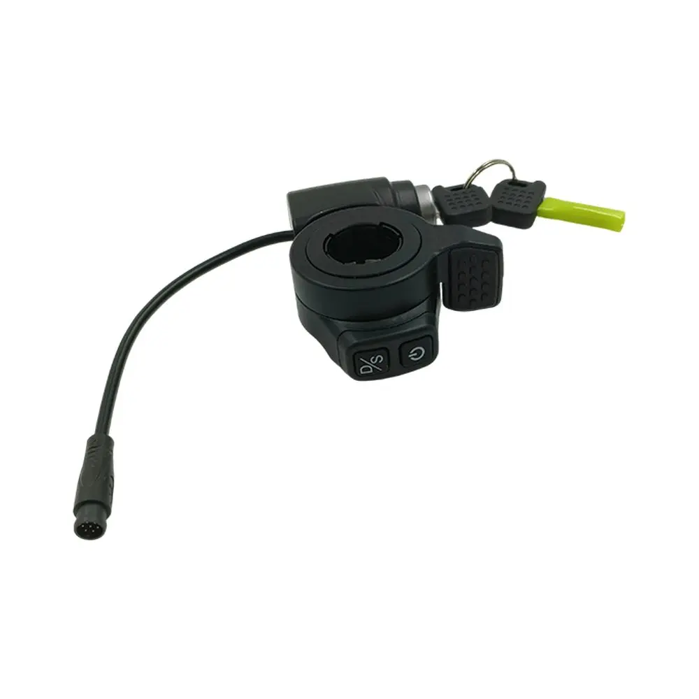 Image of Elektroroller-Gasgriff 7-polig mit Türschloss für Kukirin G2 Master, sichere Zündung mit Schlüsseln, 147mm Kabel, Roller-Ersatzteile