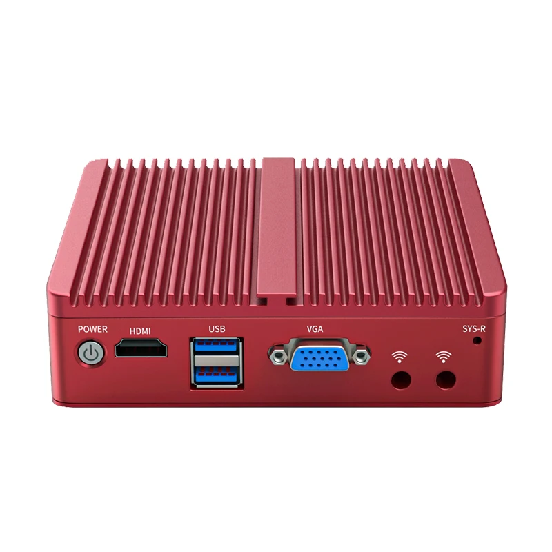 Imagem -02 - Bkhd-router Macio Personalizado Comercial G30 Vermelho Celeron J4125 Firewall Fanless 4x1g 2.5gbps Mikrotikos Pfsense Openvpn Sophos fw