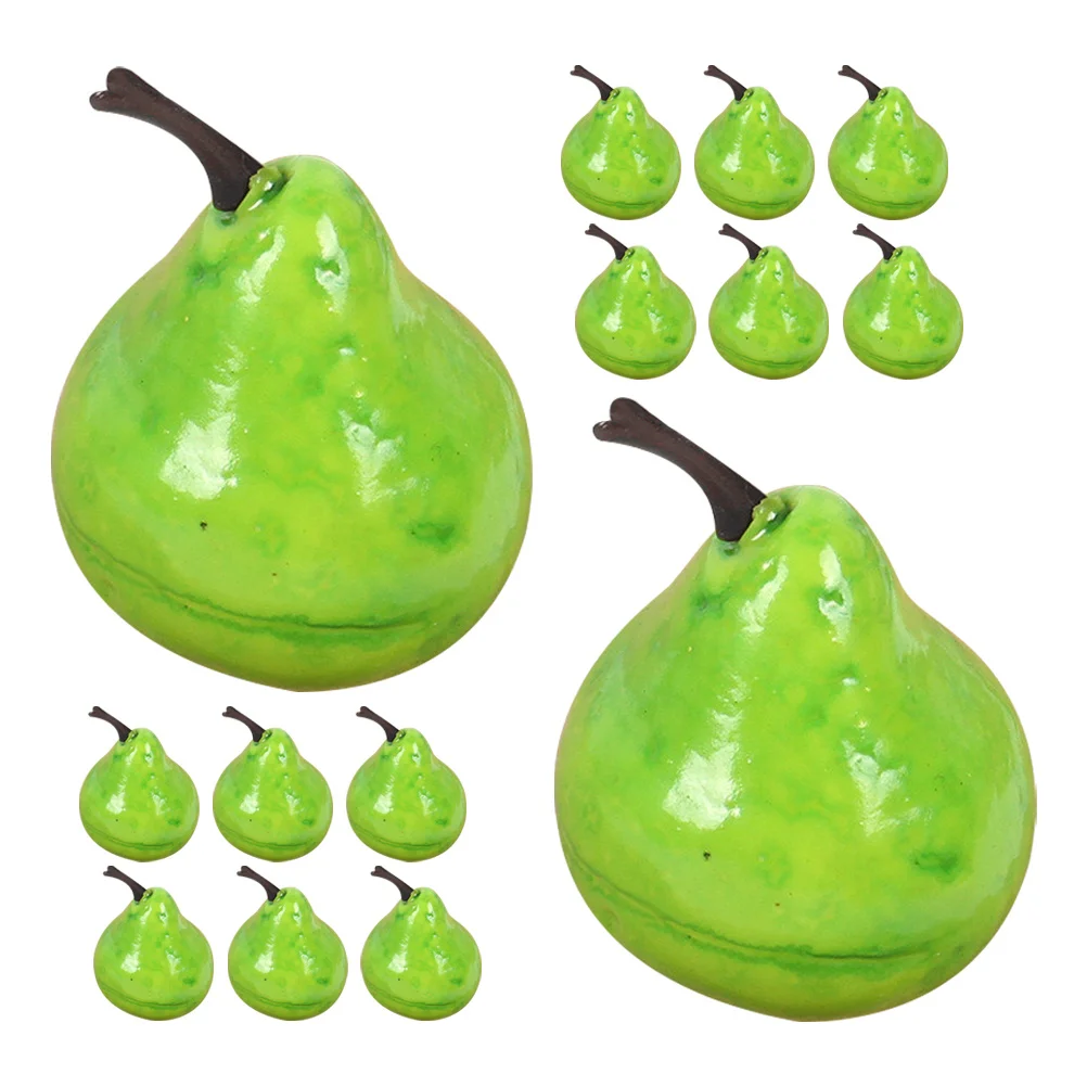 

30Pcs Miniature Fruit Simulated Pears Cute Decorations for Kitchen Park Garden Kindergarten Desktop Display Prop