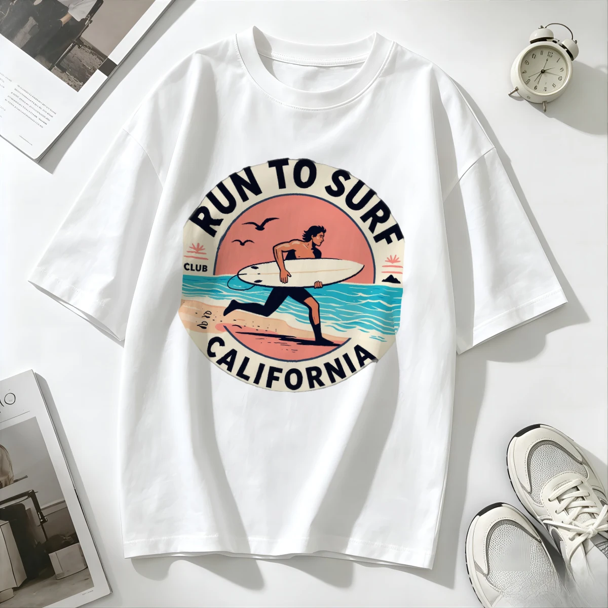 Camisetas con Diseño de Árbol de Sequoia Dibujado a Mano, Tema de California, Estilo de Arte Antiguo, Diseño de Redwood, Prenda de Algodón Ecológico 2026