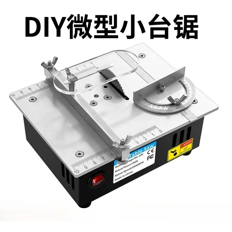 Mini Table Saw Portable Precision Desktop Cutting Machine DIY Woodworking Small Electric Cutter