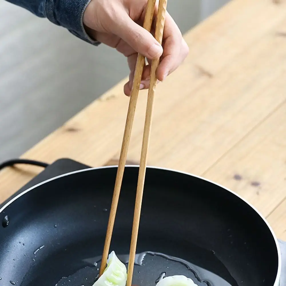 Reusable Hot Pot Wooden Extra Long Cooking Accessories Frying Tool Chopsticks Kitchen Utensils