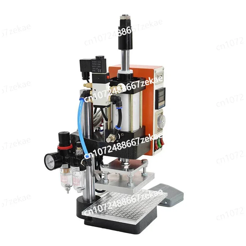 Embossing Machine Pneumatic Leather Branding Machine LOGO Stamper Machine Leather Stamping Tool Small Pneumatic