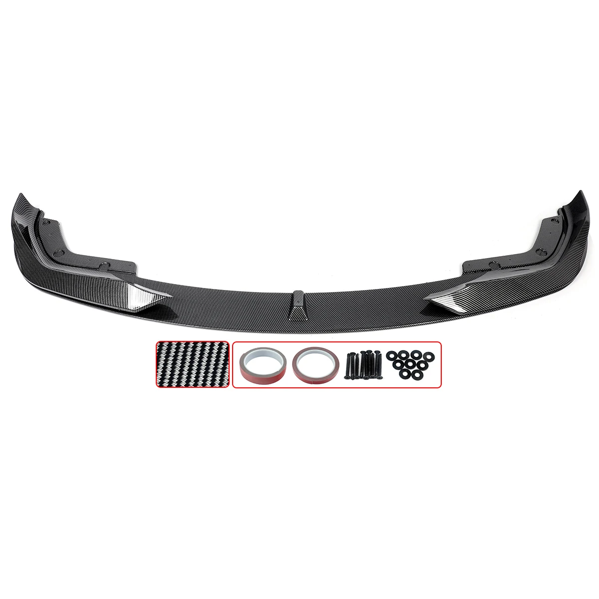 AC Style Front Bumper Splitter Lip For BMW G20 330i M Sport 2019-22 Carbon Fiber