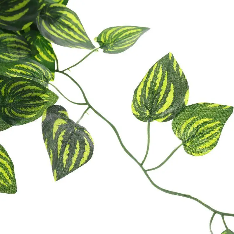 L4MB Vines Jungle Cây nho Terrarium Lá thực vật Thuốc bò sát