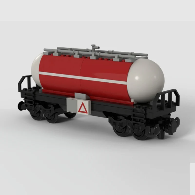 City Car Model MOC Building Bricks Basic European Style Train Tanker Car Modular Technology Children Holiday Gifts Assemble Toys