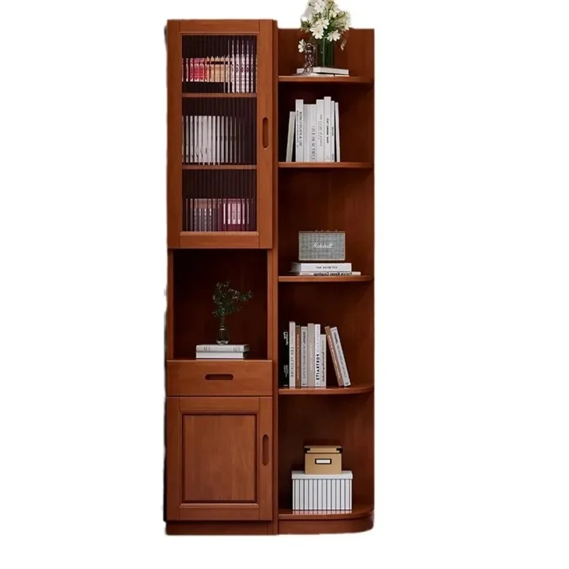 Solid wood triangular  Corner  with side Living room storageCorner bookcase