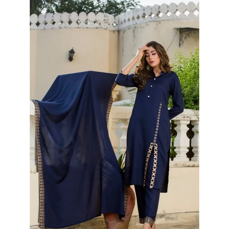 

Indian Kurta and Pant Set Women's Salwar Kameez Kurti Suit