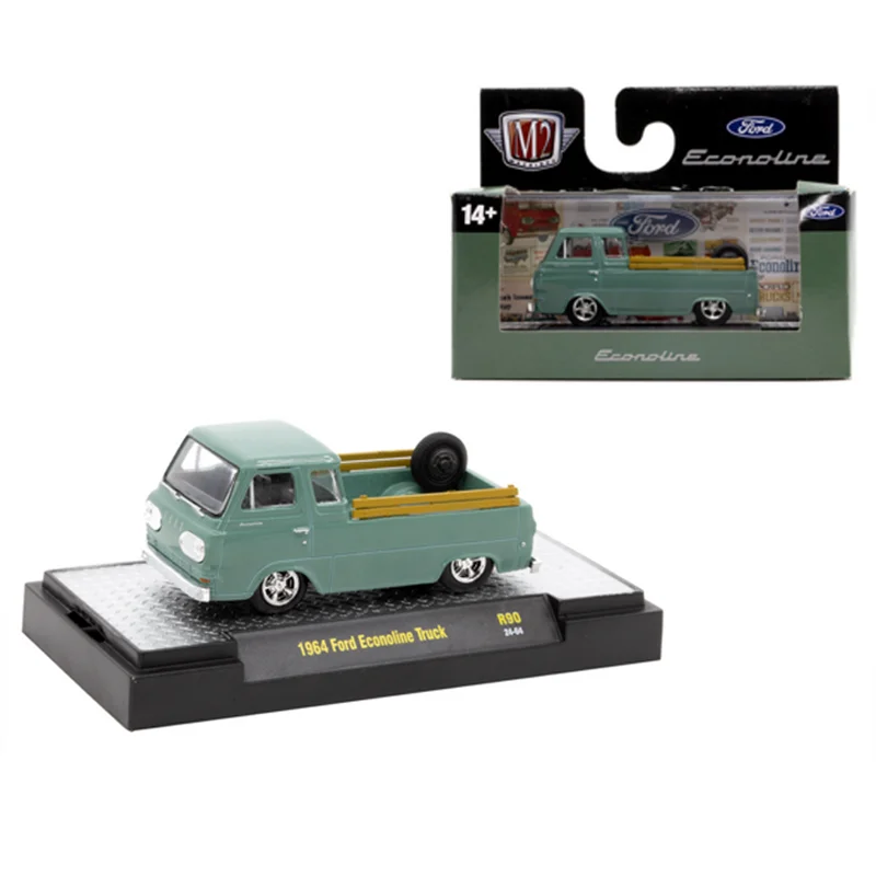 

Машины M2 в масштабе 1:64, литой под давлением сплав 1964, Ford Econoline, грузовик, игрушки, модели автомобилей, классические подарки для взрослых, сувенир, статический дисплей