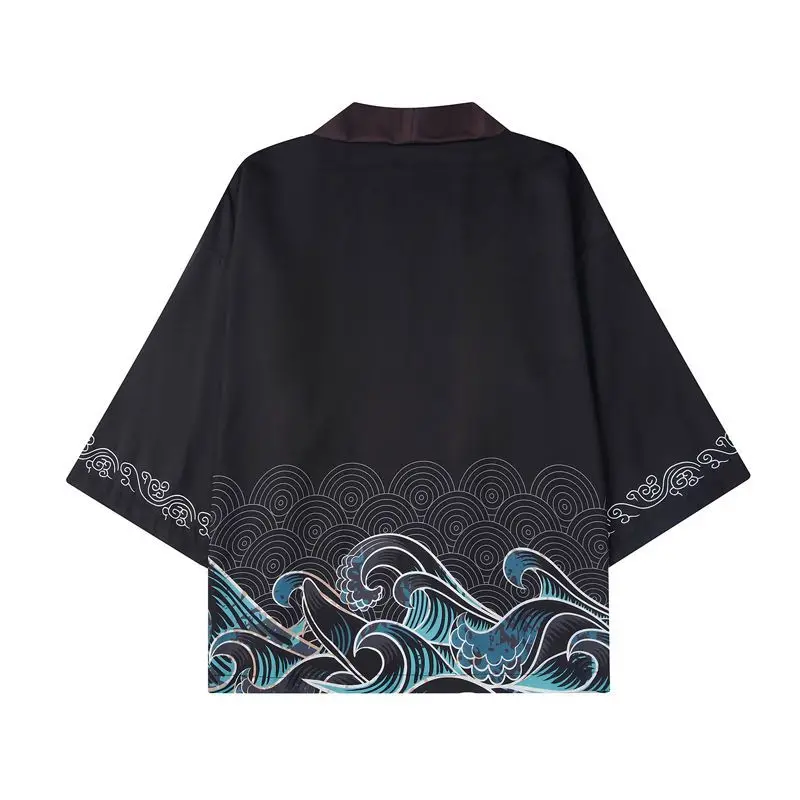 سترة رجالية صيفية فضفاضة على الطراز الصيني، رقيقة على الطراز القديم تشبه الجنية للزوجين Daoist رداء كيمونو