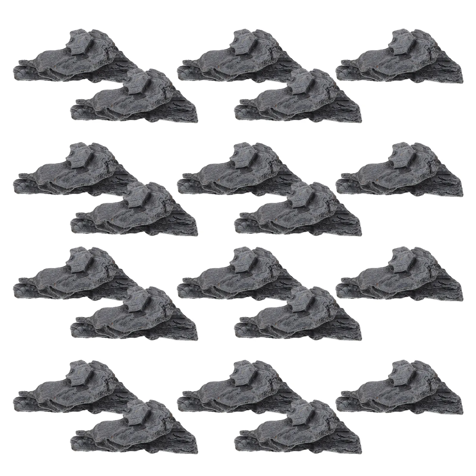 

20 шт. имитационных камней, миниатюрные деревянные декоративные камни с натуральной текстурой, искусственные камни для микроландшафта, бонсай, настольного декора