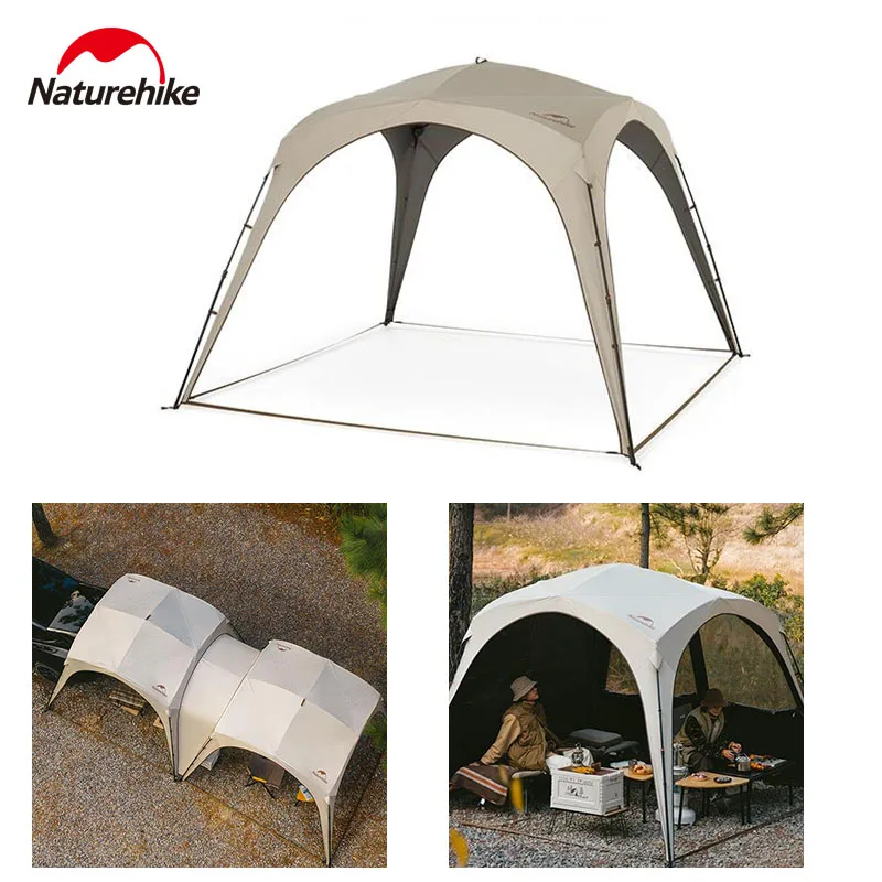 

Naturehike Dome Tent Canopy Waterproof Quick Open Docking Tent Outdoor Camping Large Sunshade Tarp Family PU5000+ UPF12500+