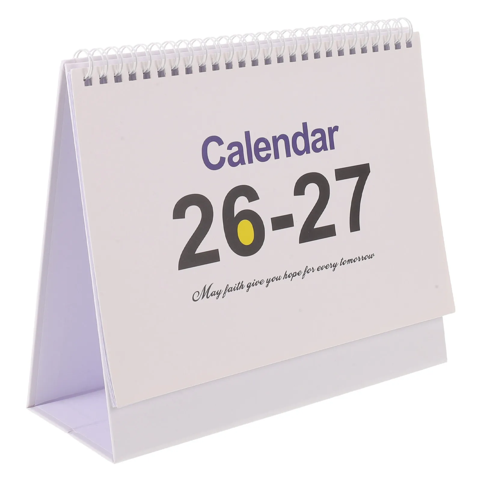 Desk Calendar 2026-2027 Monthly Daily Planner Spiral Coil Standing Desktop Calendar Office Desk Organizer Note Section Efficient