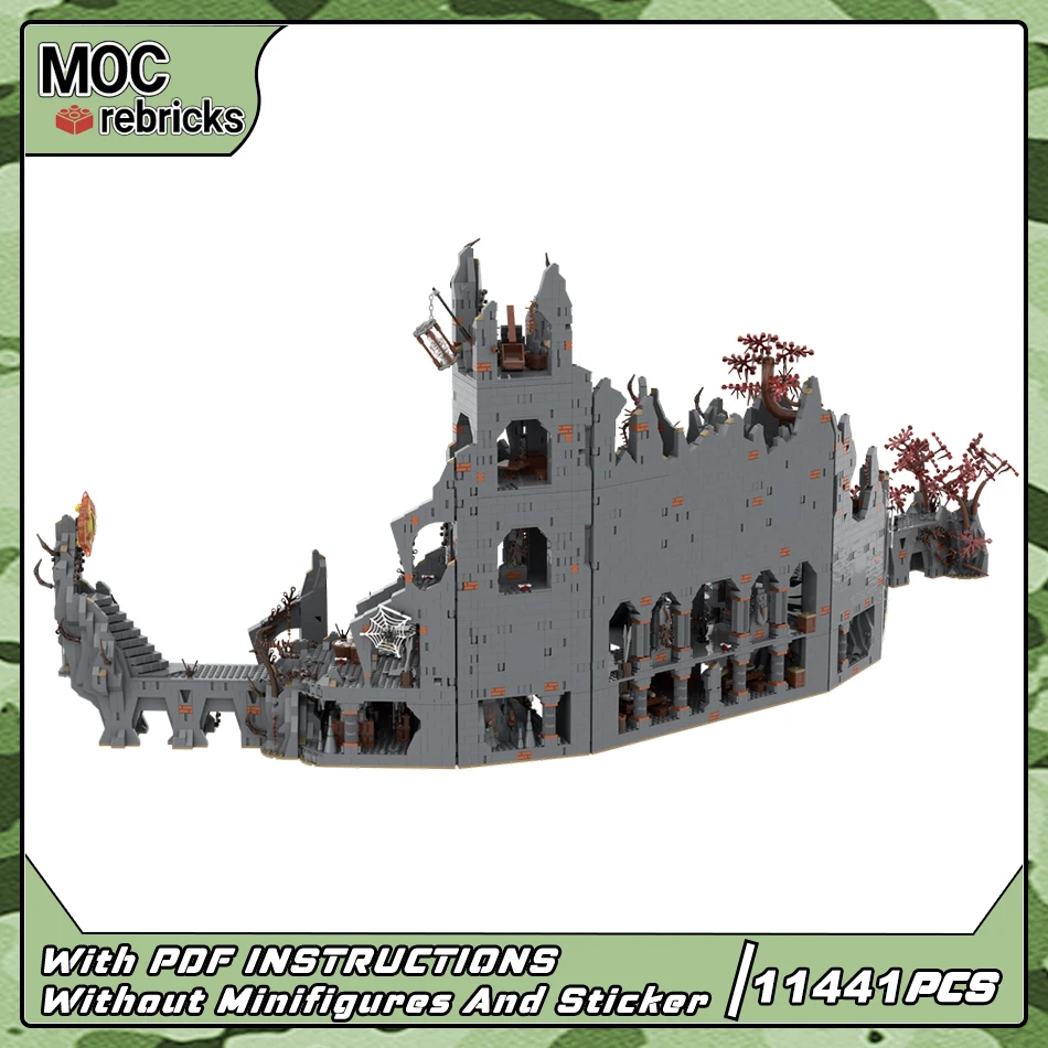 سلسلة الهندسة المعمارية لمشهد الفيلم الشهير UCS Dark Sorcery Hill MOC بنة وحدات تجميع القلعة نموذج لتقوم بها بنفسك ألعاب الطوب #3