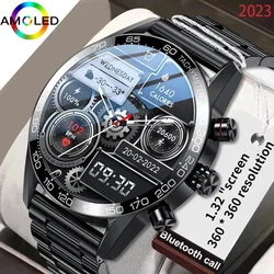 Lige-reloj inteligente para hombre, pulsera con Pantalla AMOLED HD, Bluetooth, llamadas, negocios, 360