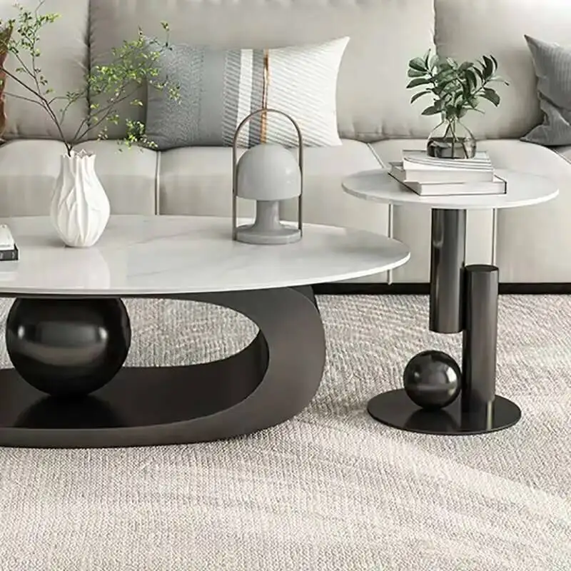 Center Table White Luxury Marble High Modern Vanity Elegant Minimalist Coffee Table Funky Tavolino Da Salotto Home Furnitures