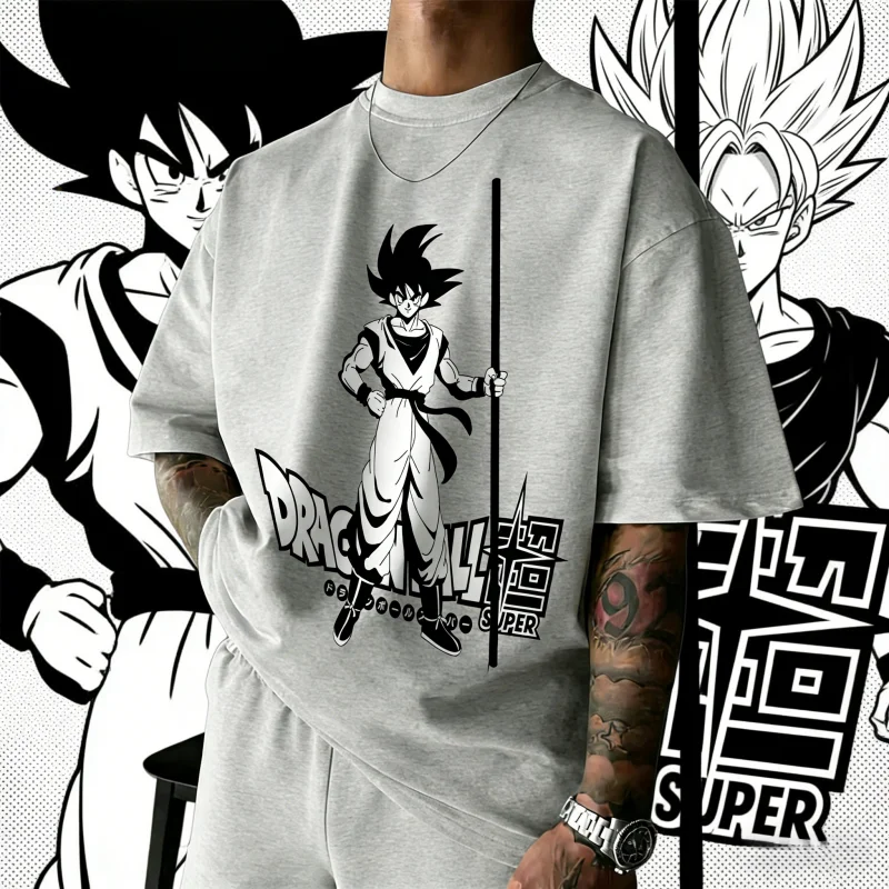 2026 Sommer Dragon Ball 40. Jubiläum Wukong 100% Reine Baumwolle Anime-Print T-Shirt Übergröße Lässig für Männer und Frauen