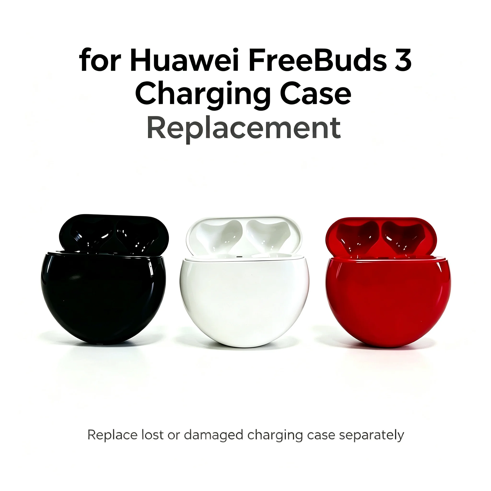 LL 95% New Original Parts Replacement for Huawei Freebuds 3 Headphone Single Left or Right Earbuds or Charging Case Spare Acces
