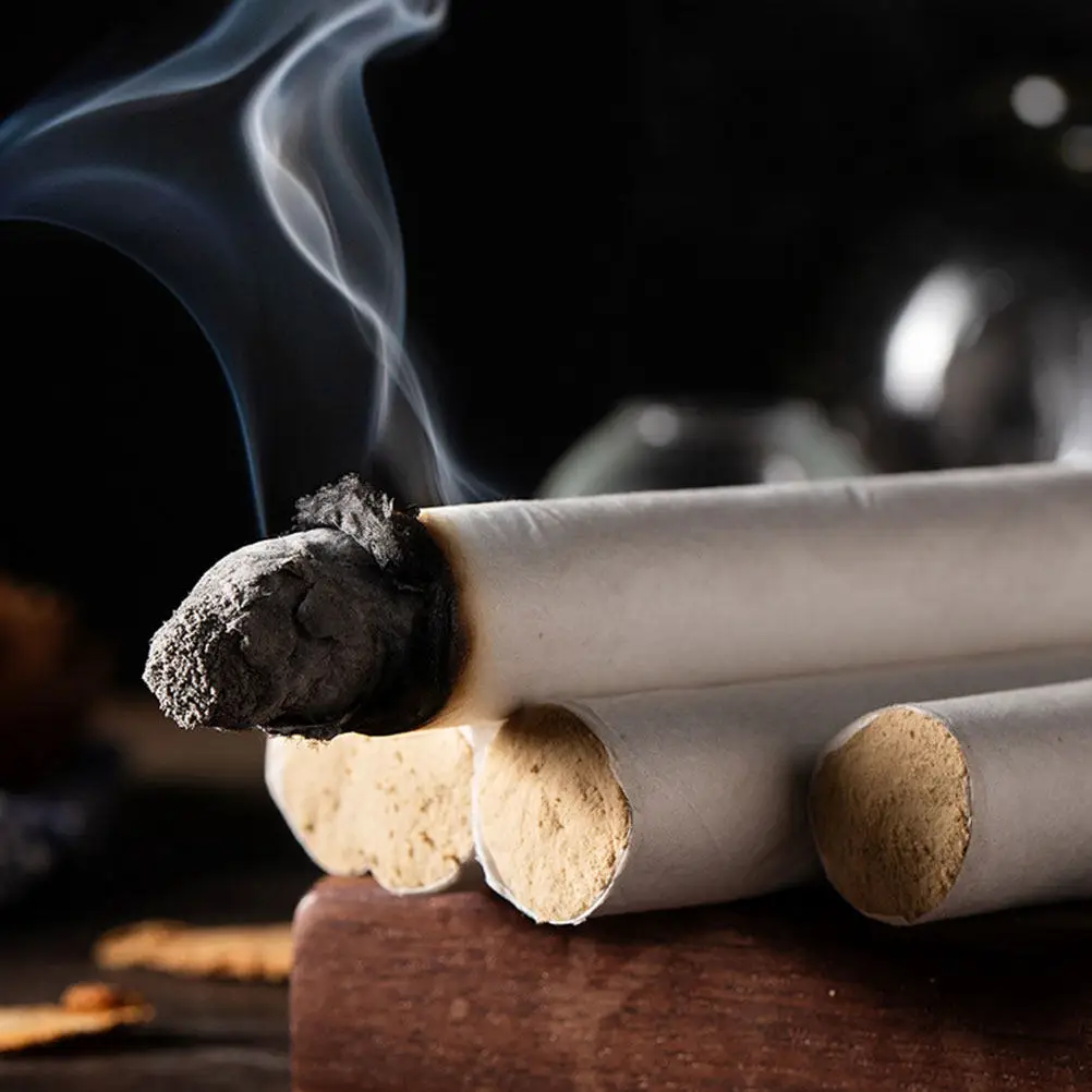 

10 шт. натуральных рулонов моксы из дикого полынного травяного сбора, ручной работы, для безопасной домашней моксабуции, с легким дымом и мягкой тепловой терапией