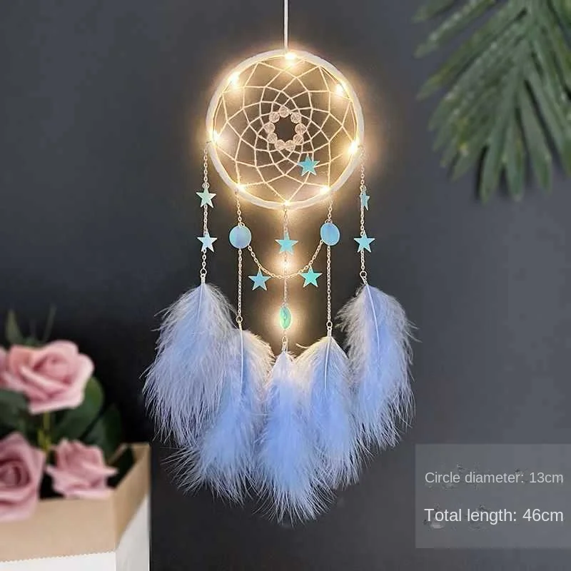 Girl'S Heart Dream Catcher Handmade Wind Chimes Room Decoration Creative For Classmates Birthday Valentine'S Day Gifts