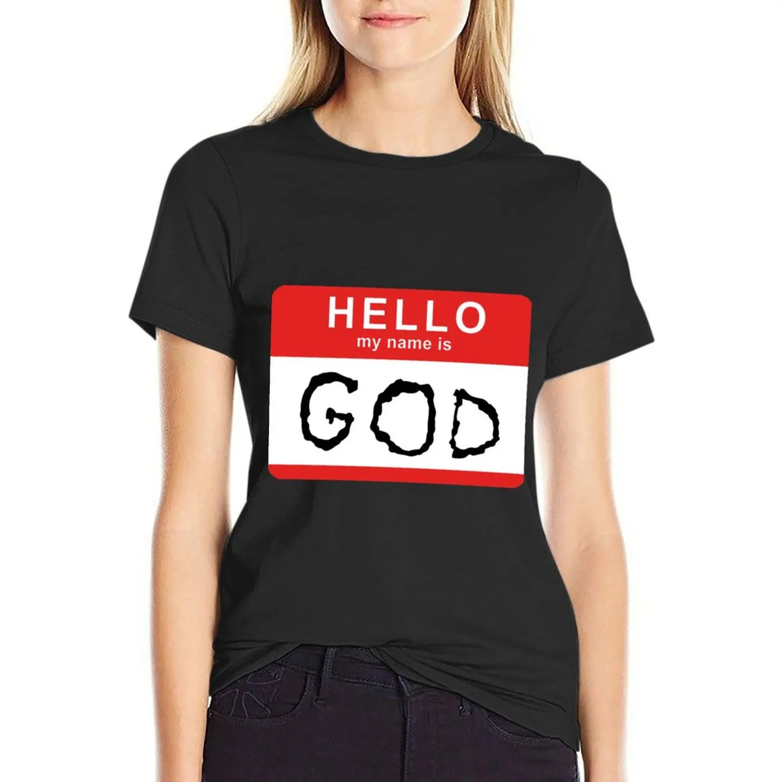 Hello my name is GOD (Die Antwoord - Ugly Boy) T-Shirt Short sleeve tee animal print plus sizes T-shirts for Women