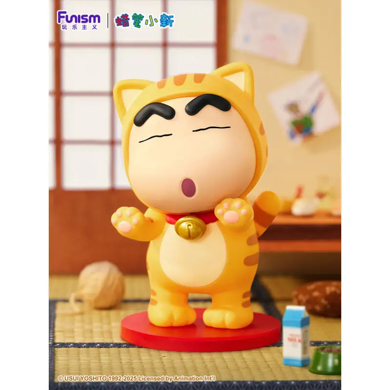 

Genuine Funism Crayon Shin-chan Cat Cosplay Anime Figure Model Collectible Doll Desktop Ornament Car Decor Kids Birthday Gift
