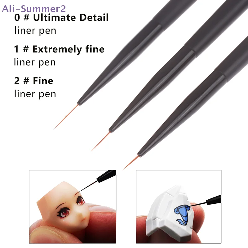 

{Summer2} {Summer2} 1/3 шт. # 0 # 1 # 2 ультратонких кисти-линеры для моделирования, рисования контуров и раскрашивания, инструмент для хобби-моделистов