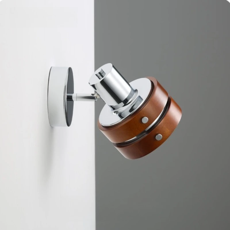

Modern Solid Wood Wall Lamps Walnut Light for Bedroom Bedside Living Room Background Wall Lamp Retro Home Decor Light Fixture