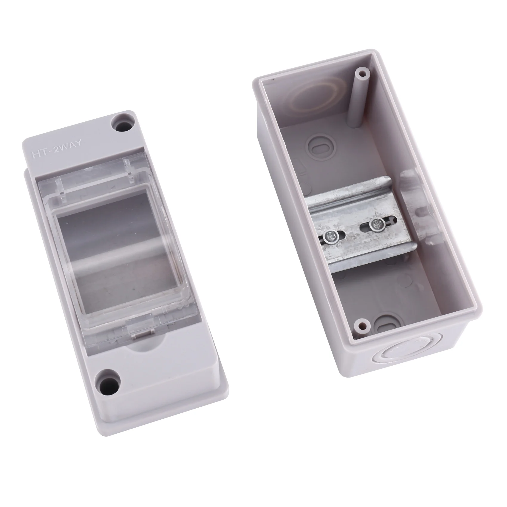 5PCS 2Ways MCB Switch Distribution Box PC Plastic Junction Wire Box Distribution Box-A68E