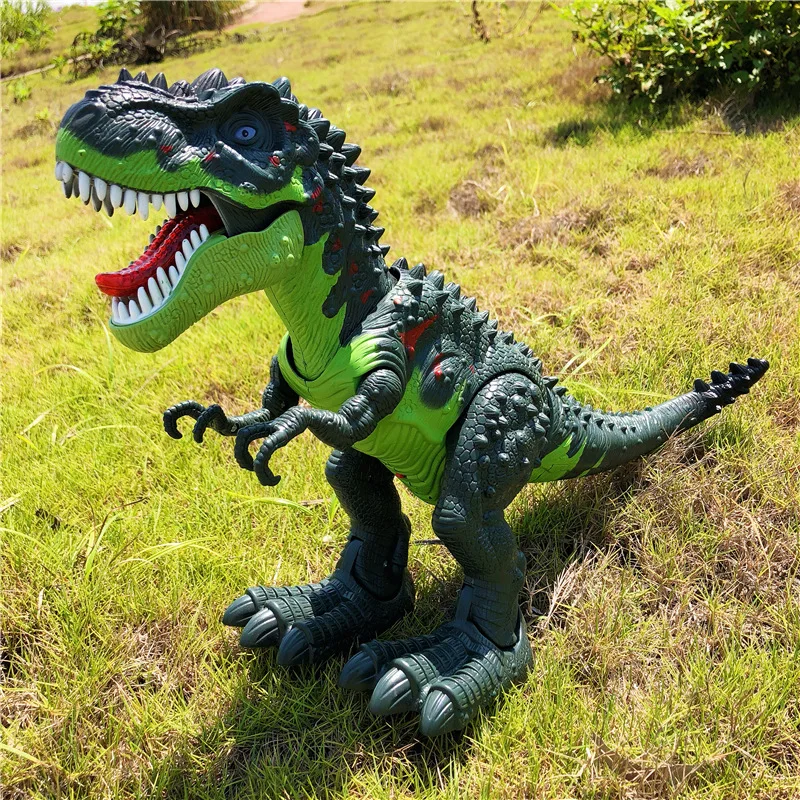 Robot Khủng Long Điện Tử Rồng Đồ Chơi Đi Bộ Có Đèn Âm Thanh Tyrannosaurus Hoạt Động Bằng Pin Điện Động Vật Trẻ Em Quà Tặng Sinh Nhật