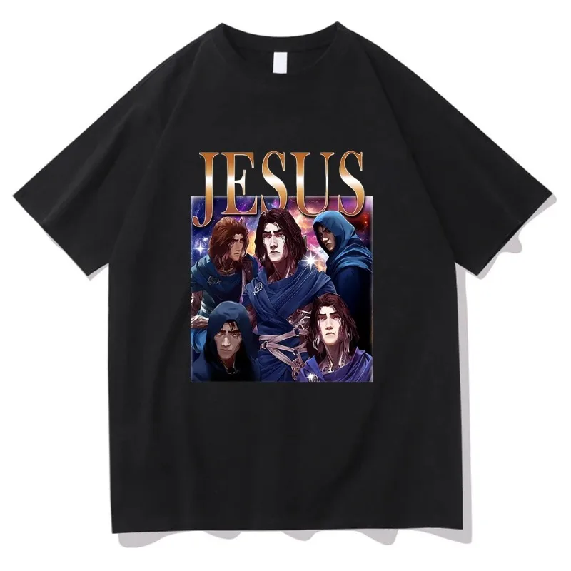 

Viktor Jesus Arcane Tshirt Vintage Anime Women Short Sleeve Harajuku Clothes Unisex Clothes Graphic T Shirts Women Clothing Tops