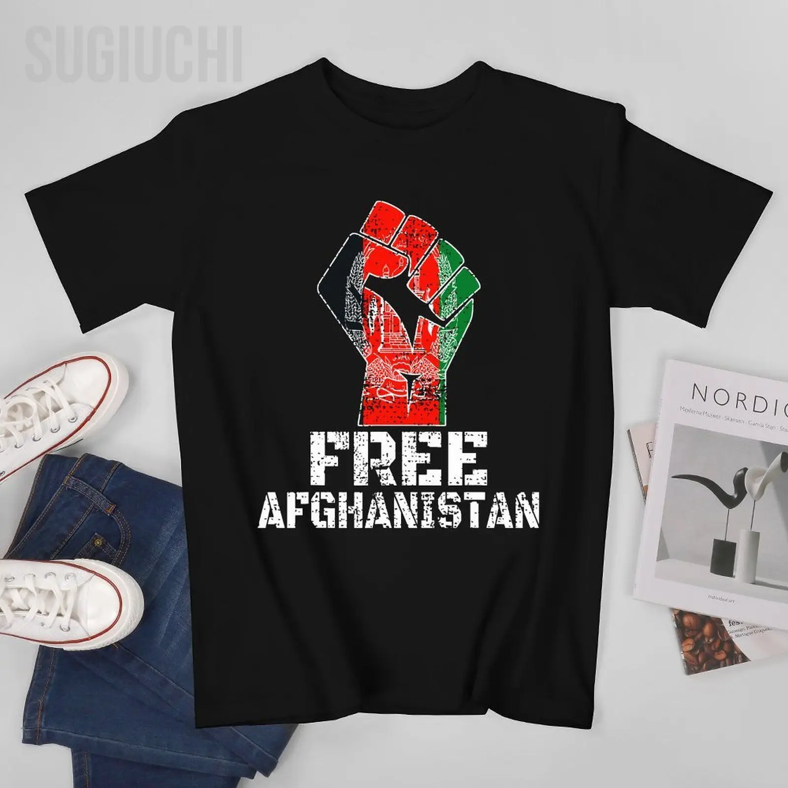 Men FREE AFGHANISTAN - AFGHAN FLAG - AFGHANISTAN Tshirt Tees O-neck T Shirts Women Boys 100% Cotton Short T-Shirt Unisex