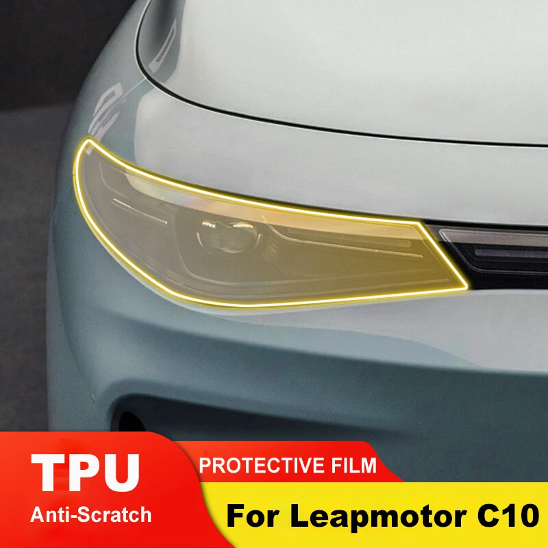 

Car Headlight Clear TPU Protection Film For Leapmotor C10 2024-2026 Anti-scratch Transparent Protective Light Film Decoration