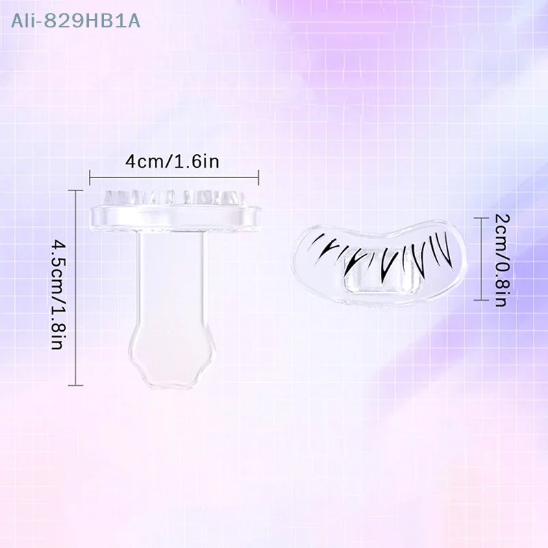 Lower Eyelash Stamp Stencil With Handle Profession Lazy Make Up Under Eyelash Silicone Template False Eyelash Print Tool