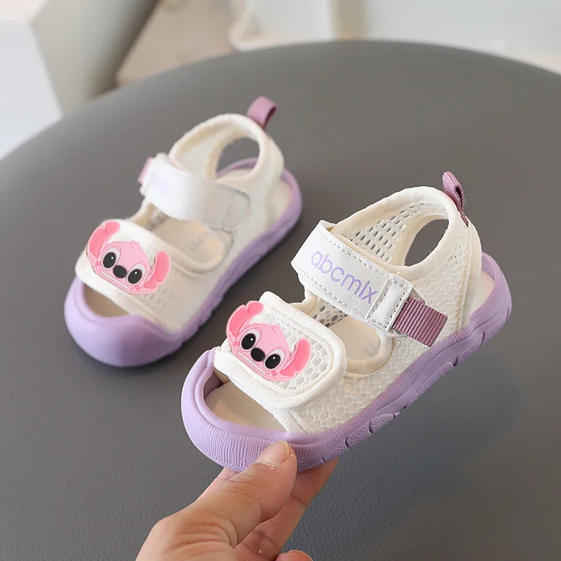 

Girl Summer New Slippers Baby Mickey Mouse Soft-Sole Toddler Shoes Disney Beach Shoes Minnie mouse boy Breathable Mesh Sandals