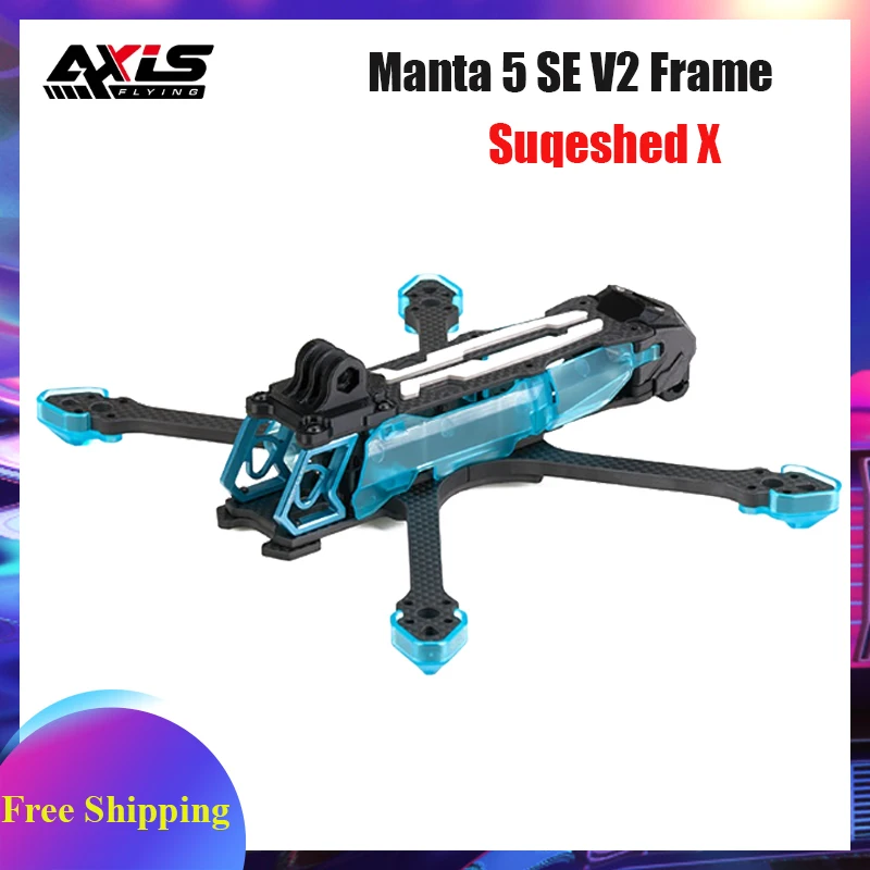 Axisflying Manta 5 SE V2 Frame Suqeshed X DJI O4 for 5 inch FPV Freestyle Cinematic Drone FPV Part