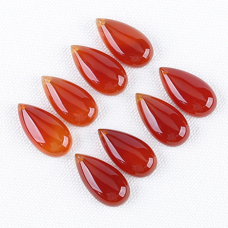 Natural Stone Red Agate Earring Beads 24x17x7mm 6g Semiprecious Stone Fashion Jewelry Women Earrings Accessories