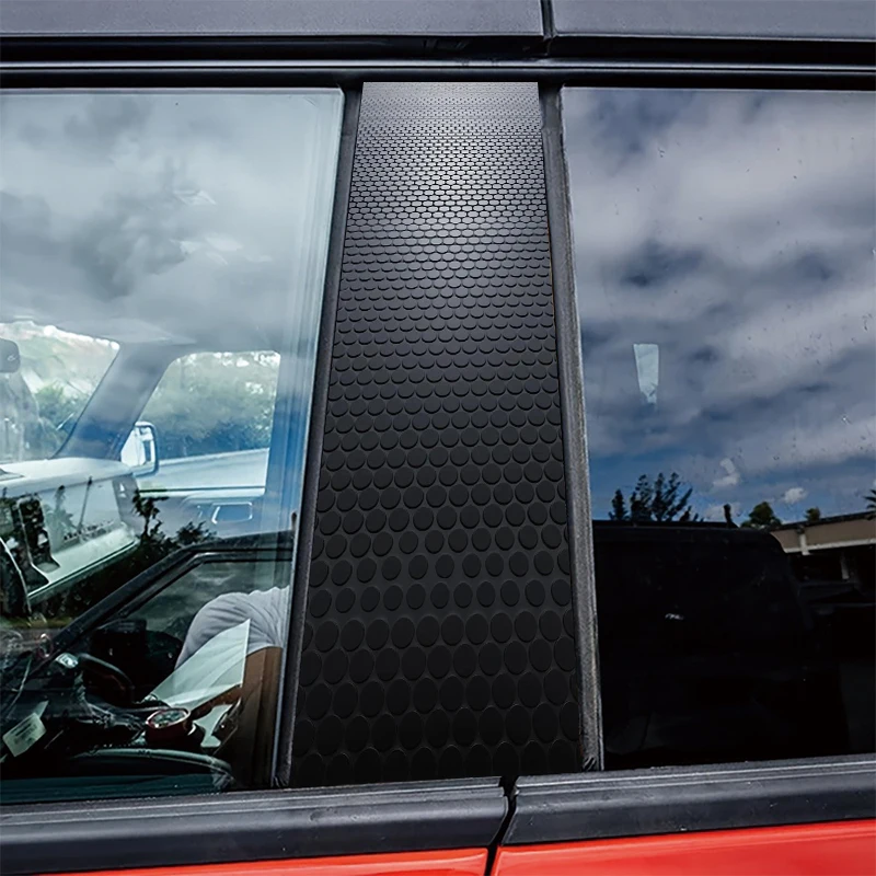 

2 pieces of automotive center pillar stickers Round Dots Protective film, scratch-resistant stickers