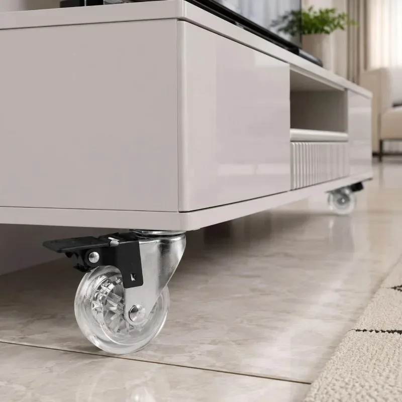 1/4Pcs Heavy Duty Plate Casters Silent Swivel Wheels for Furniture Trolley 360 Degree Swivel Alloy Wheel Hardware Supplies