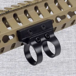 Tactical 25.4mm Offset Flashlight Scope Mount M-LOK KEYMOD Rail 45 Degree Sight Hunting Gun Airsoft Accessories