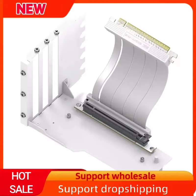 Superb Vertical Graphics Card Holder Kit Video Card Support Kit With GPU Bracket Holder White
