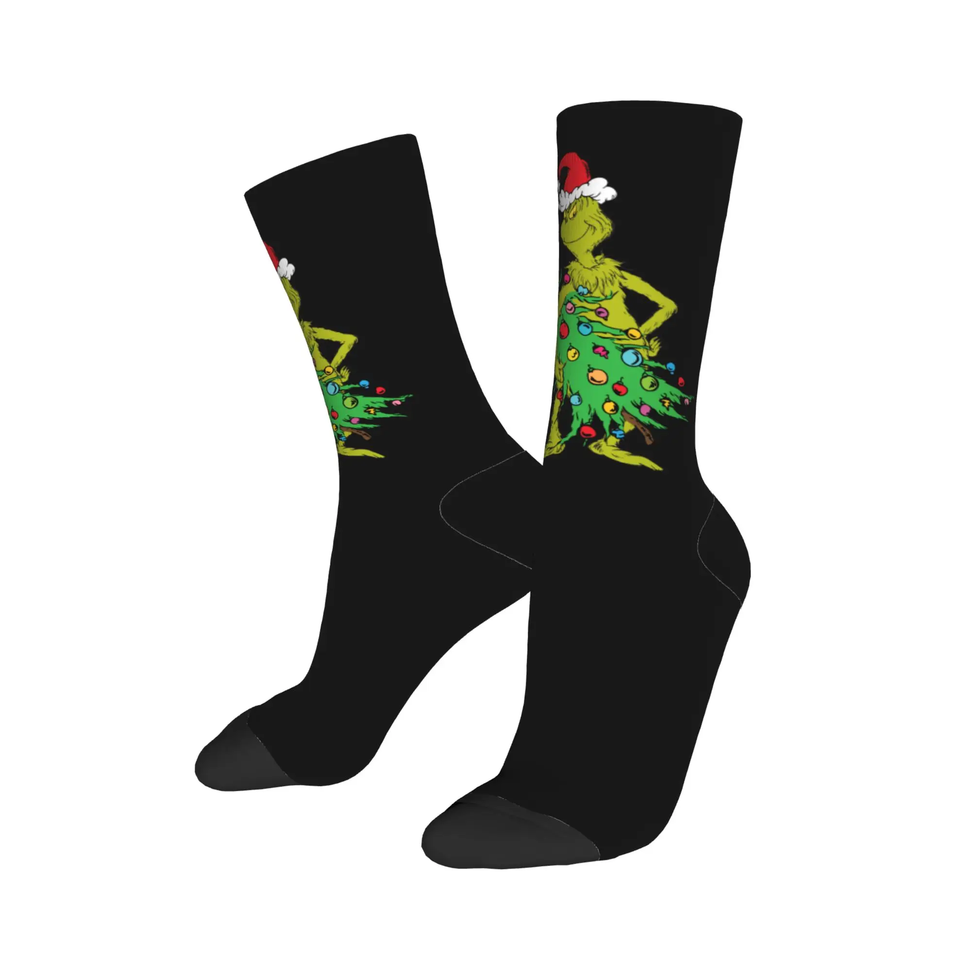 Christmas-S-Green-S-Grinched Socks Men Women Fashion  Socks Harajuku Spring Summer Autumn Winter Middle Tube Socks Gift