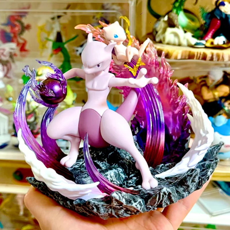 متوفر في المخزون سلسلة شريك البوكيمون Mewtwo و Mew سلسلة ألعاب شخصيات الحركة نموذج الشكل سطح المكتب الديكور هدايا عيد الميلاد العصرية اللعب