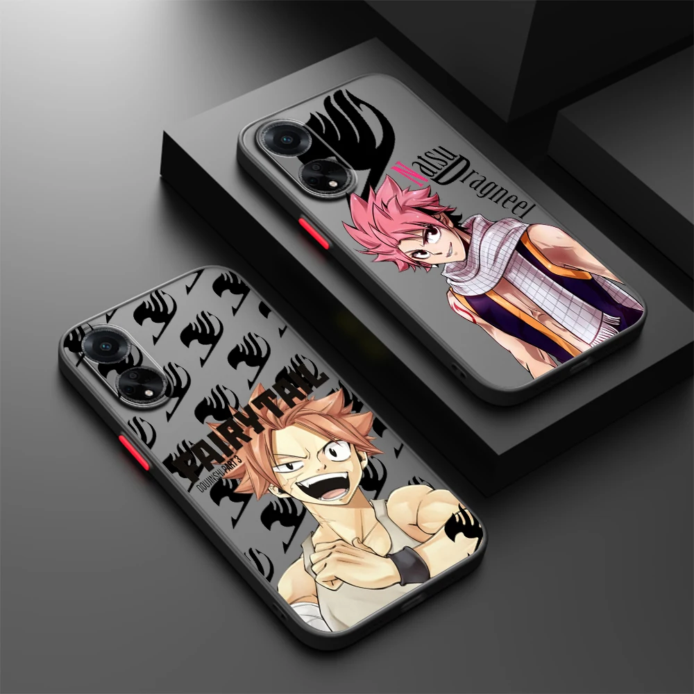 F-Fairy T-Tail N-Natsu D-Dragneel Frosted Translucent For OPPO X5 X3 A54S A5 A94 A16 A53S A57 A74 A72 A96 A98 A78 5G Cover