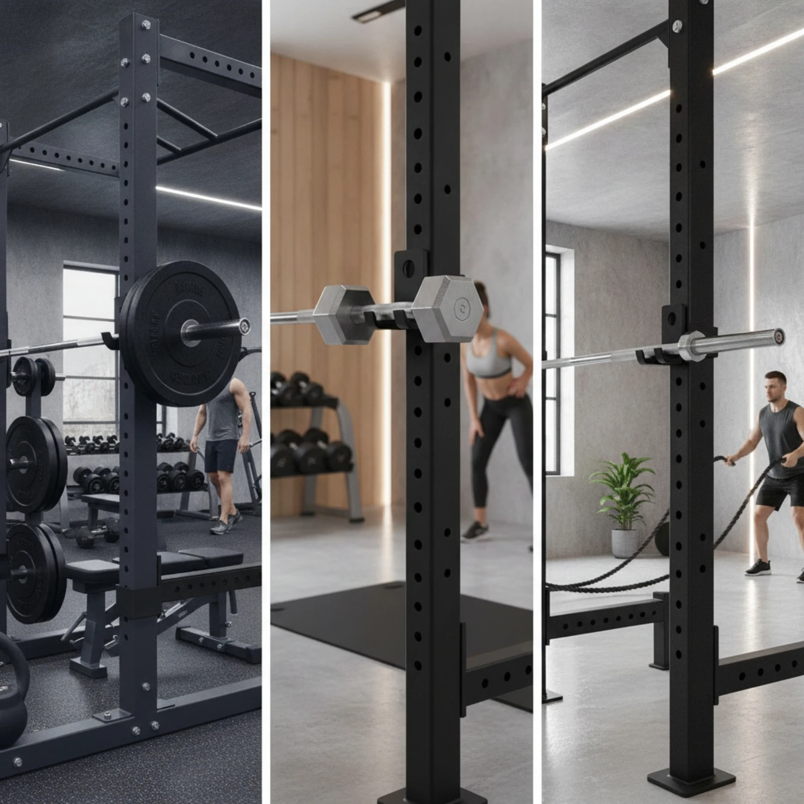 Picture 4: Barbell Storage Hook Heavy-Duty Squat Rack Hook Barbell Storage Bracket Powder-Coated Wall-Mounted Rack Rust-Resistant