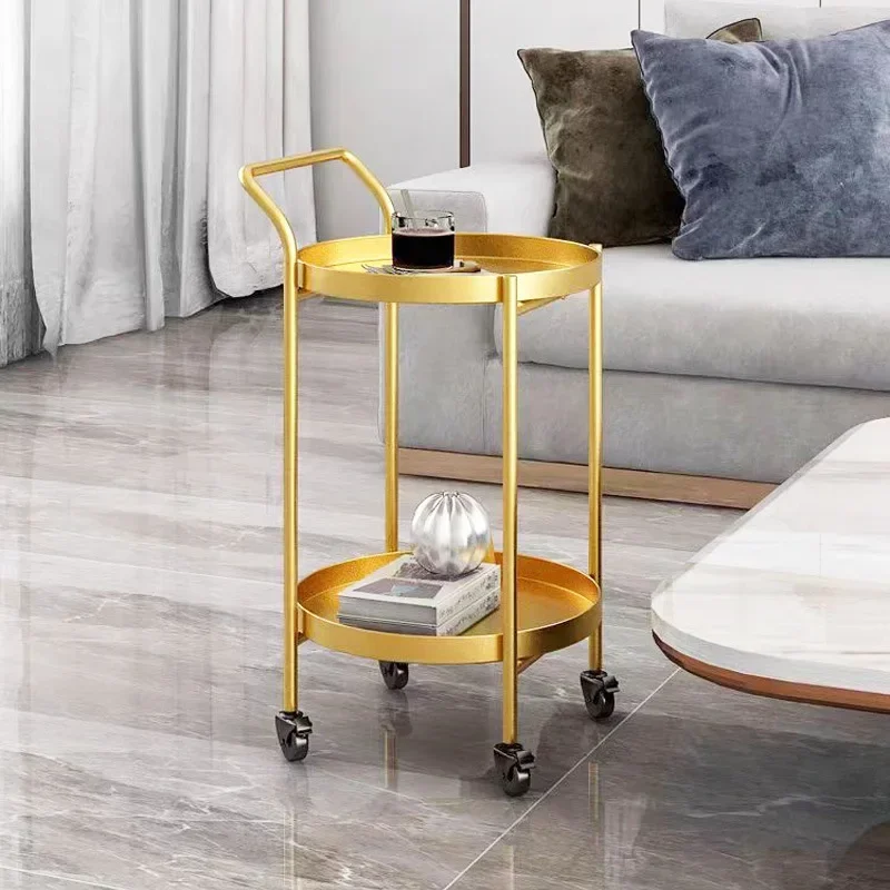 Bathroom trolley 3-tier multi-functional storage rack Floor shelves with wheels for storage